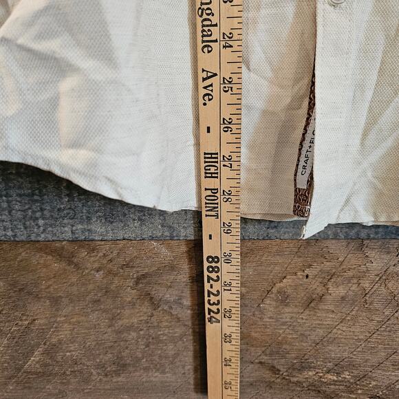 Craft + Flow Cream Woven Long Sleeve Button Up Office Work Dress Shirt Men’s S - Picture 7 of 8